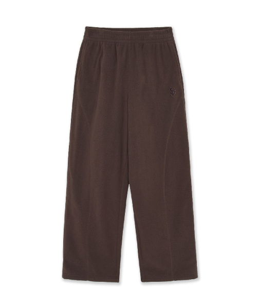 BASIC SMALL LOGO FLEECE STITCH WIDE PANTS