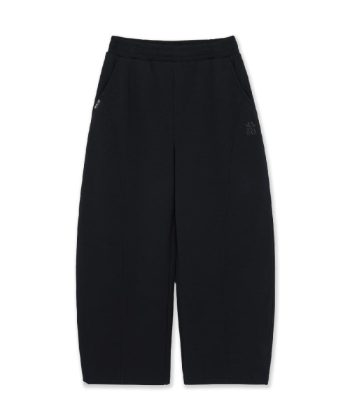 BASIC SMALL LOGO BRUSHED CURVED WIDE PANTS