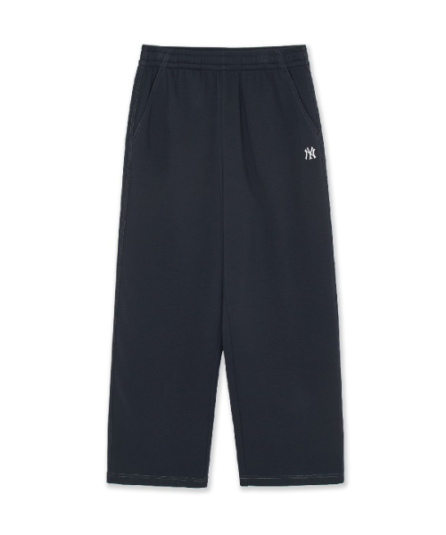 Basic Small Logo Brushed Wide Pants
