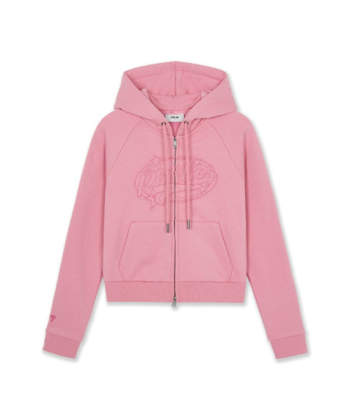 WomenS Varsity Vintage Letter Graphic Brushed Hood Zip Up