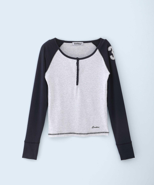 Class Henley Neck Long Sleeve Navy