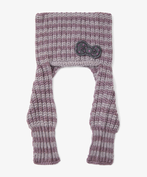 HELLO KITTY BULKY SQUARE BEANIE [PURPLE]