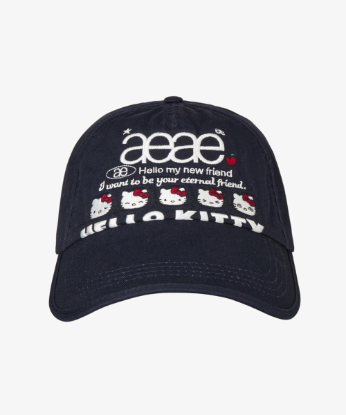 HELLO KITTY WEB LOGO 5 PANNEL CAP [NAVY]