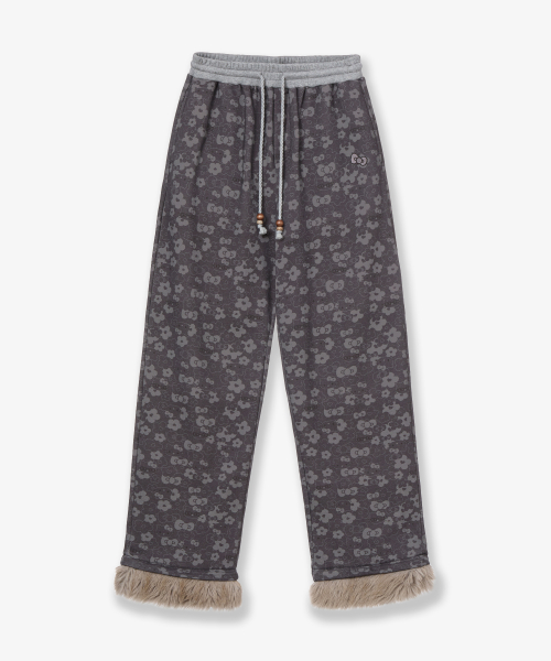 HELLO KITTY FUR SWEATPANTS [BROWN]