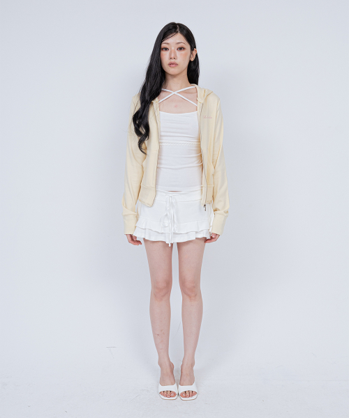 DOUBLE STRAP CROSS TANK WHITE