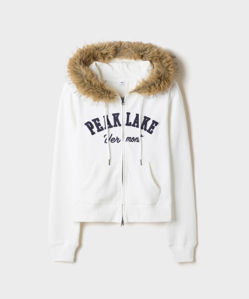 Fur-Trim Hooded Zip-Up (Fleece-Lined)_SPMZG4VG30