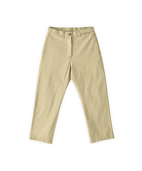 001 Classic washed chino pants in beige