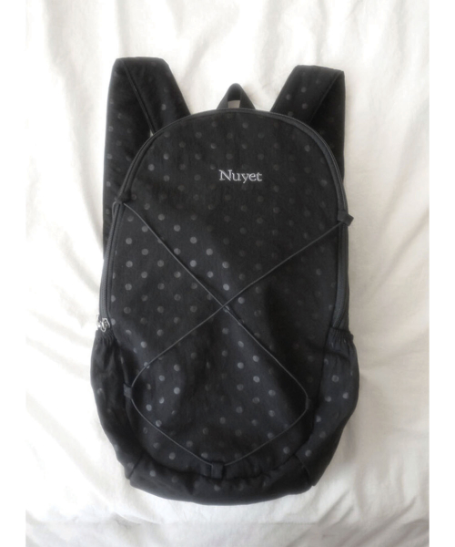 Polka dot round backpack _ Black