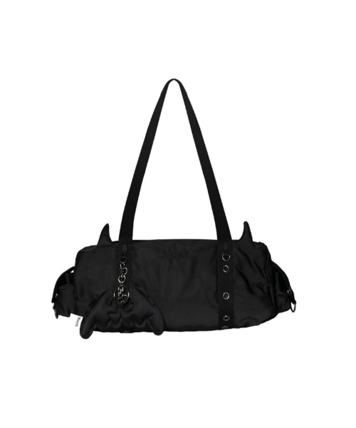 Devil round boston bag _ Black