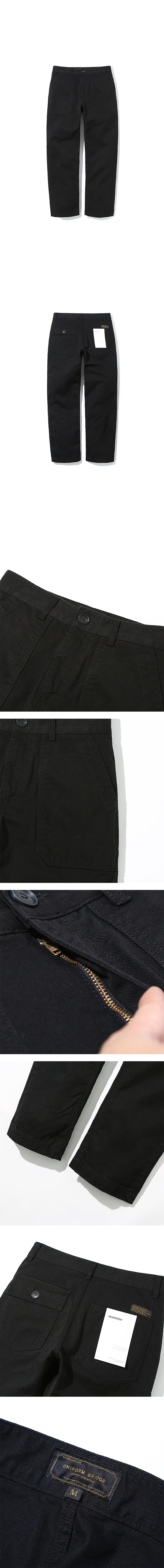 유니폼브릿지(UNIFORM BRIDGE) cotton fatigue pants black