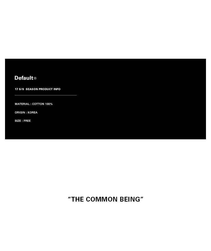 디폴트(DEFAULT) 디폴트 프린팅 캡 블랙