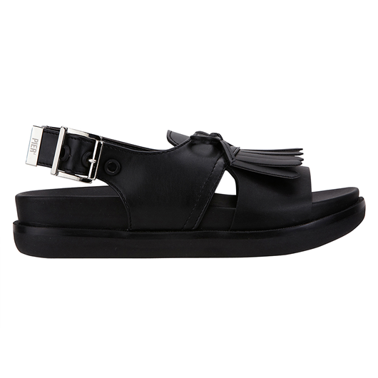 피어포(PIER4) Choker Fringe Sandal_Black