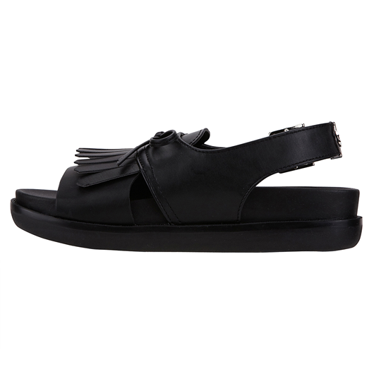 피어포(PIER4) Choker Fringe Sandal_Black