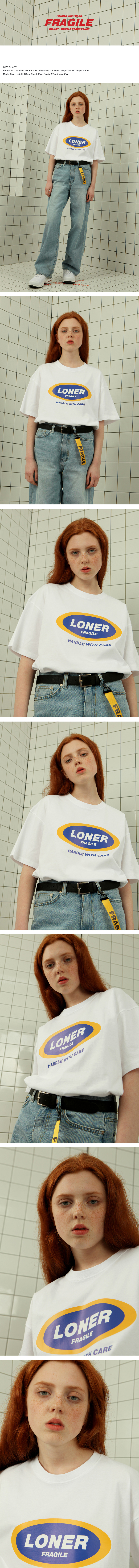로너(LONER) [로너] Loner round tshirt-white