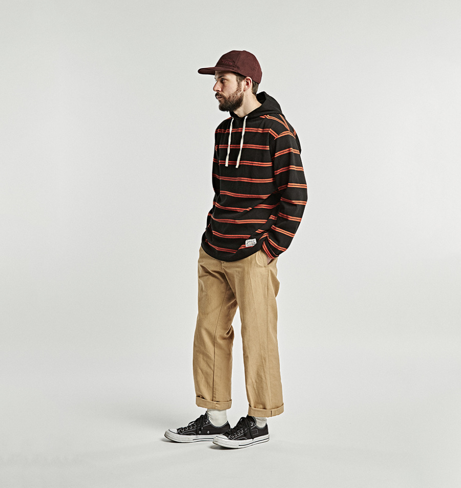 에스피오나지(ESPIONAGE) Paso Hoodie Stripe Long Sleeve Ivory/Navy