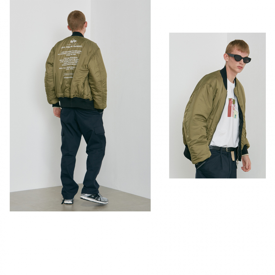 라이풀(LIFUL) ALPHA X LIFUL MA-1 PARKA black