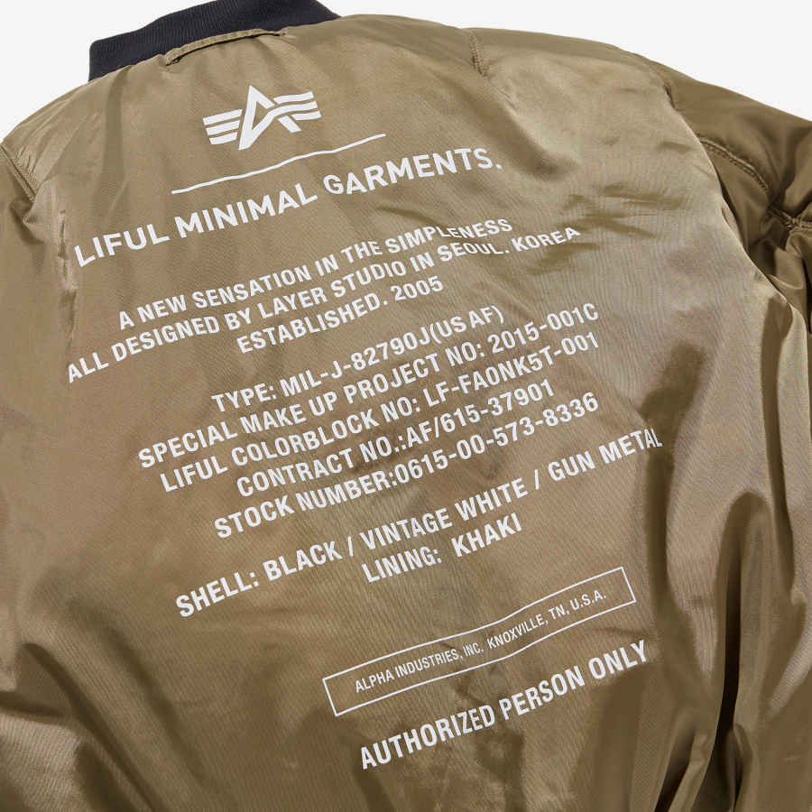 라이풀(LIFUL) ALPHA X LIFUL MA-1 PARKA black