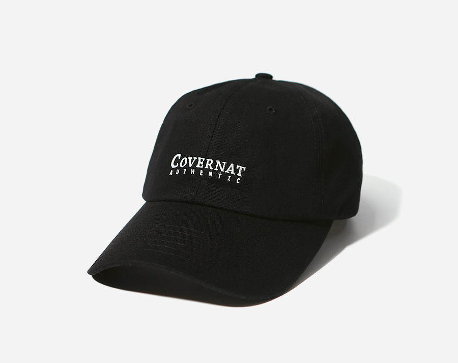 커버낫(COVERNAT) AUTHENTIC LOGO CURVE CAP BLACK