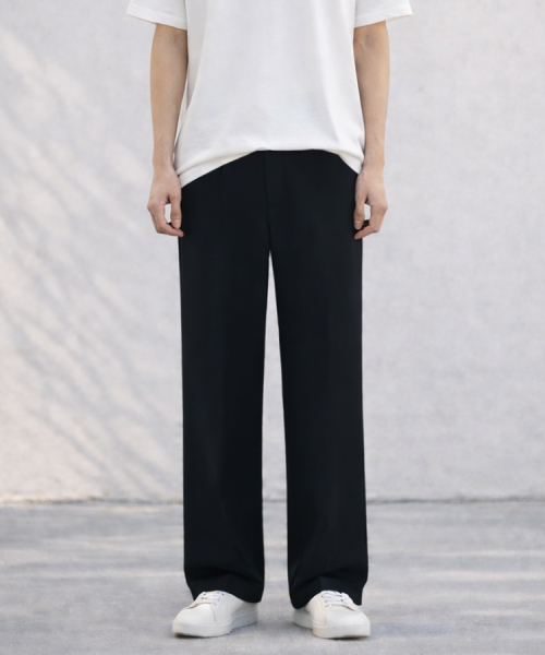unisex semi wide banding slacks