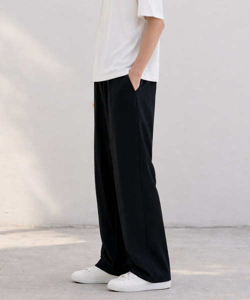 unisex semi wide banding slacks