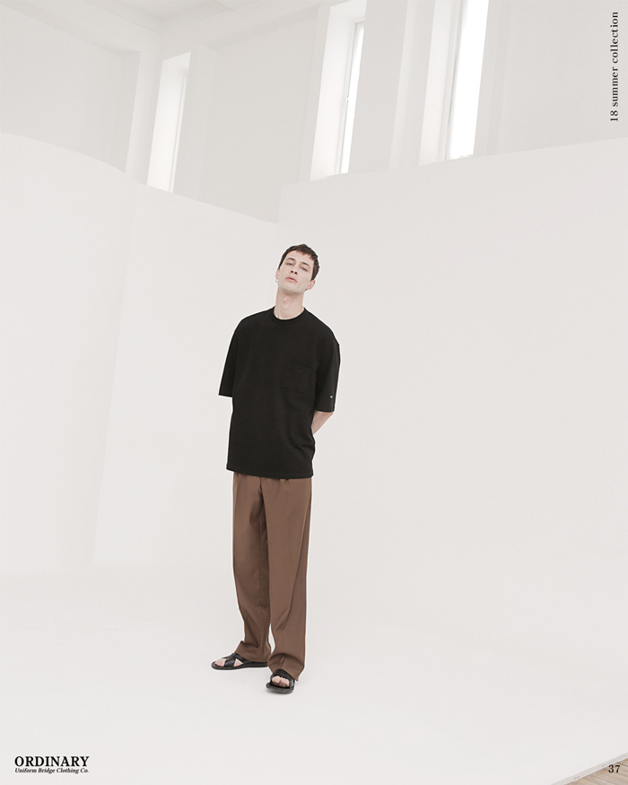 유니폼브릿지(UNIFORM BRIDGE) wide slacks pants black