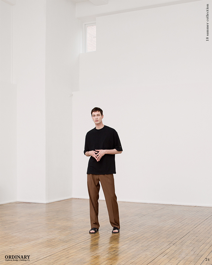 유니폼브릿지(UNIFORM BRIDGE) wide slacks pants black