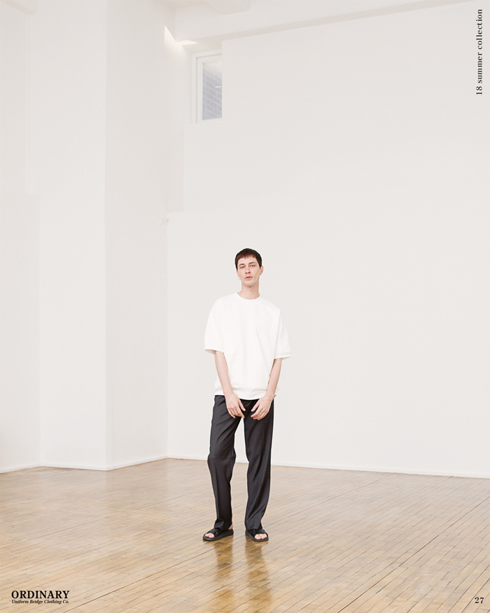 유니폼브릿지(UNIFORM BRIDGE) wide slacks pants black