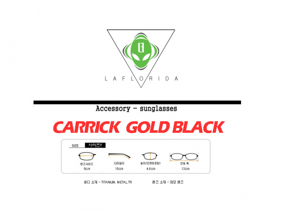 라플로리다(LAFLORIDA) 캐릭 티타늄 블랙 골드 안경테