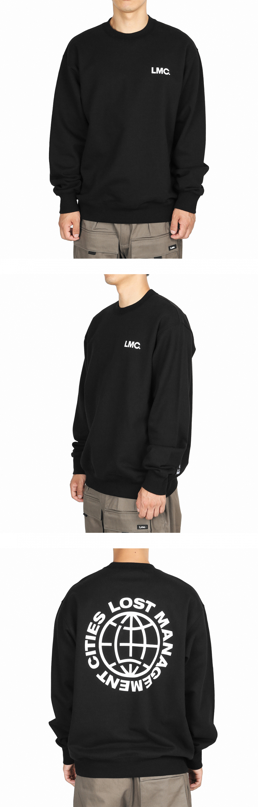 엘엠씨(LMC) LMC WHEEL LOGO SWEATSHIRT black