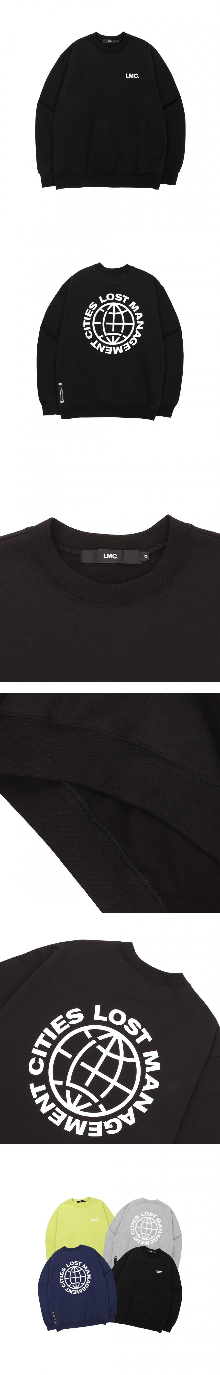 엘엠씨(LMC) LMC WHEEL LOGO SWEATSHIRT black