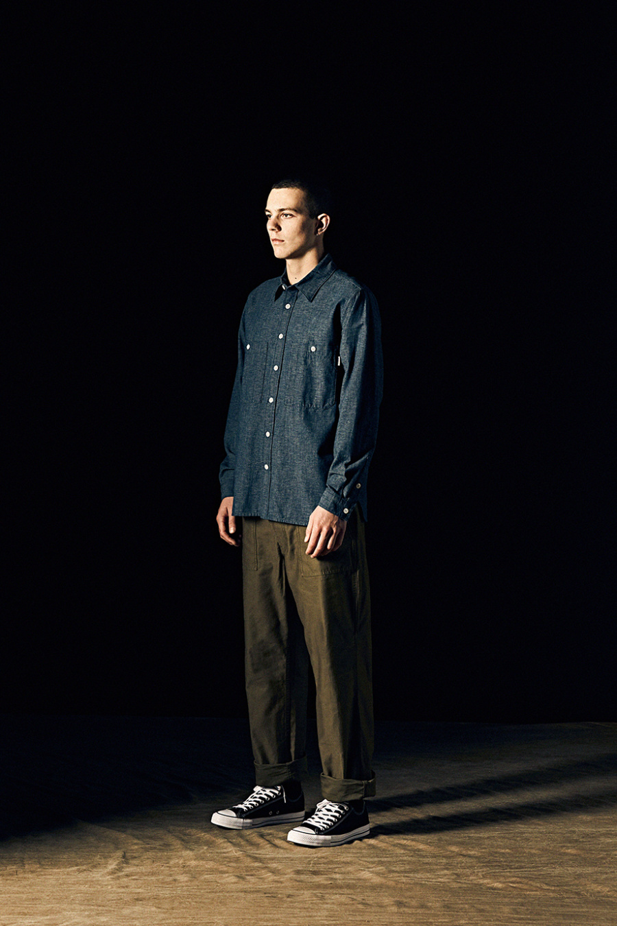 에스피오나지(ESPIONAGE) Cole Work Shirts Covert