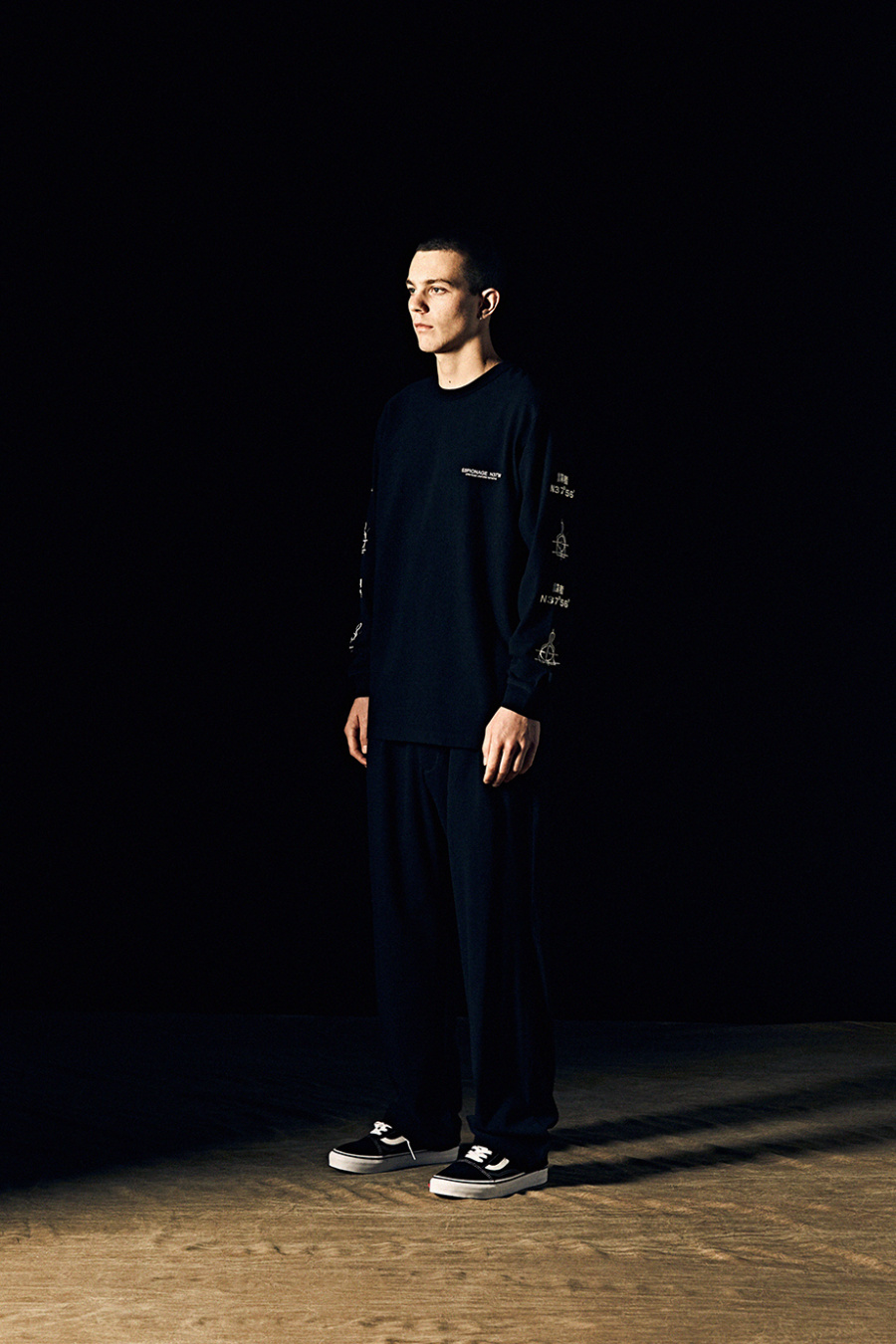 에스피오나지(ESPIONAGE) Luke 2 Tuck Easy Pants Black