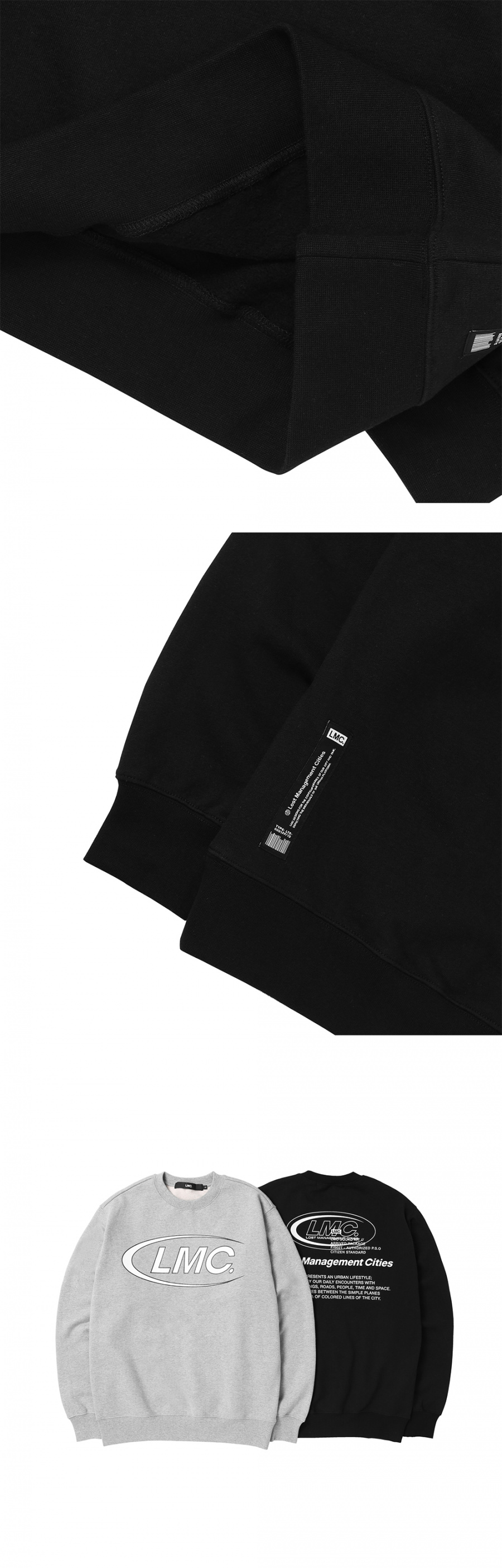 엘엠씨(LMC) LMC CO LOGO OVERLAP SWEATSHIRT black