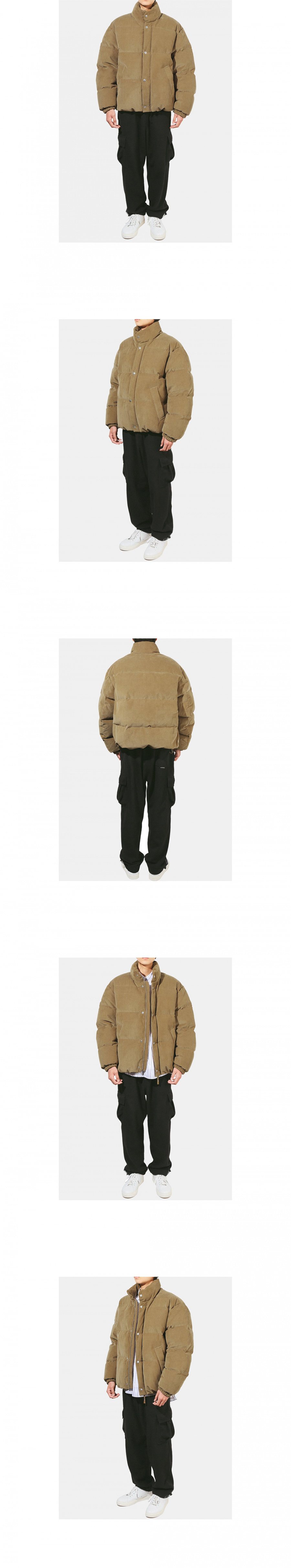 라이풀(LIFUL) CORDUROY DOWN PARKA beige