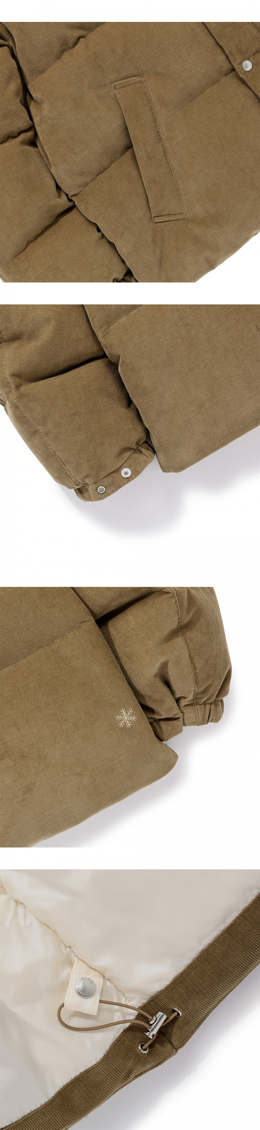 라이풀(LIFUL) CORDUROY DOWN PARKA beige