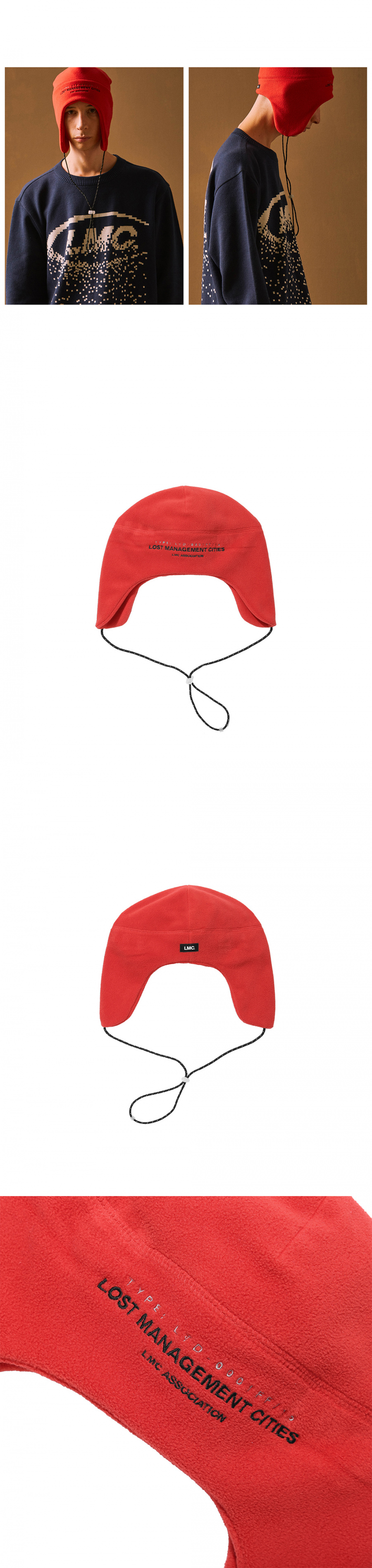 엘엠씨(LMC) LMC FLEECE EARFLAP BEANIE red
