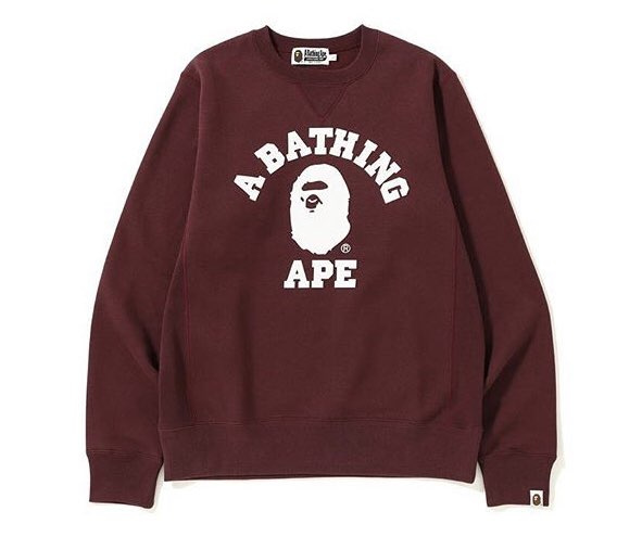 베이프(BAPE) COLLEGE HEAVY WEIGHT CREWNECK - 398,000원 | 무신사 스토어