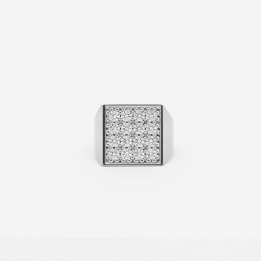 체이서(CHASER) [포체이서] 스퀘어 반지 - 화이트 - 310,000원 | 무신사 스토어
