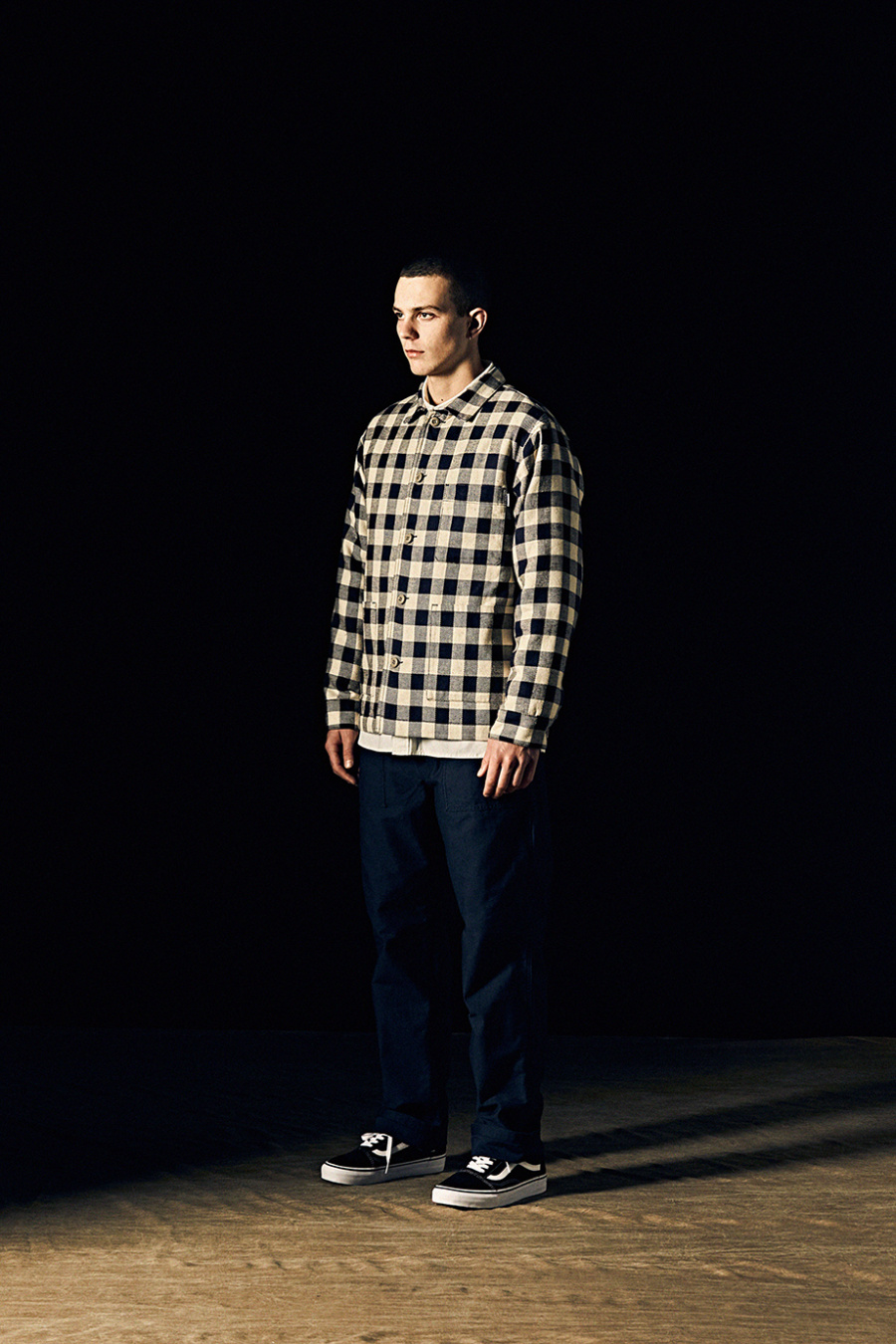 에스피오나지(ESPIONAGE) Hale Padded Coverall Jacket Navy