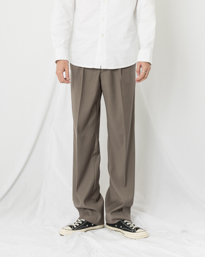 유니폼브릿지(UNIFORM BRIDGE) wide slacks pants beige