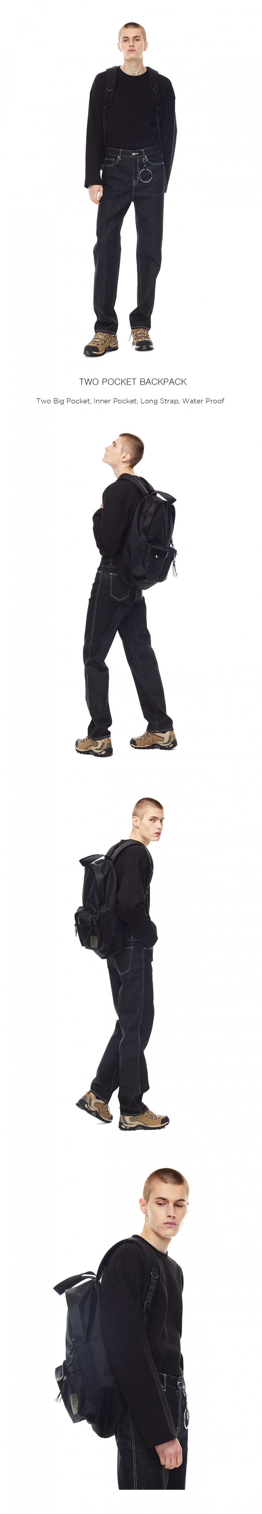 메종미네드(MAISON MINED) TWO POCKET BACKPACK