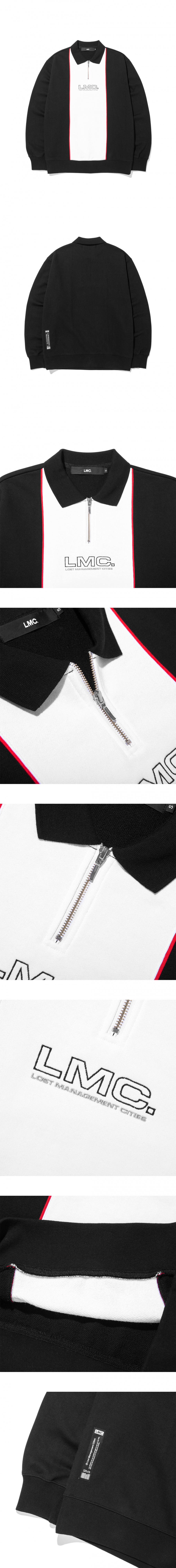 엘엠씨(LMC) LMC COLLAR QUARTER ZIP SWEATSHIRT black