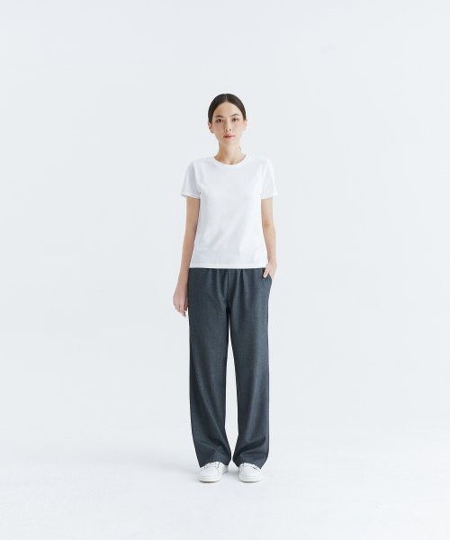 unisex semi wide banding slacks