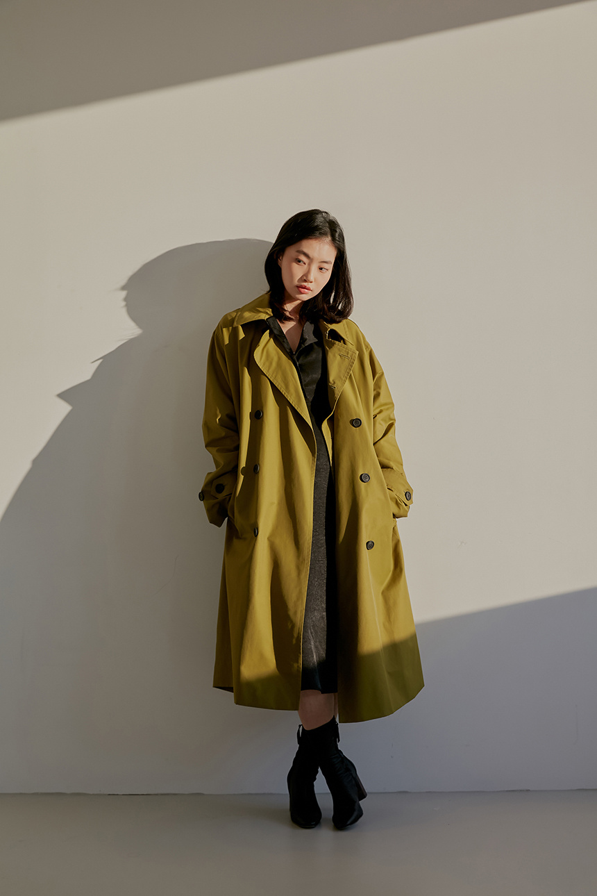 우주스튜디오(WUZU STUDIO) 우주 오버 롱 트렌치 코트 올리브카키
