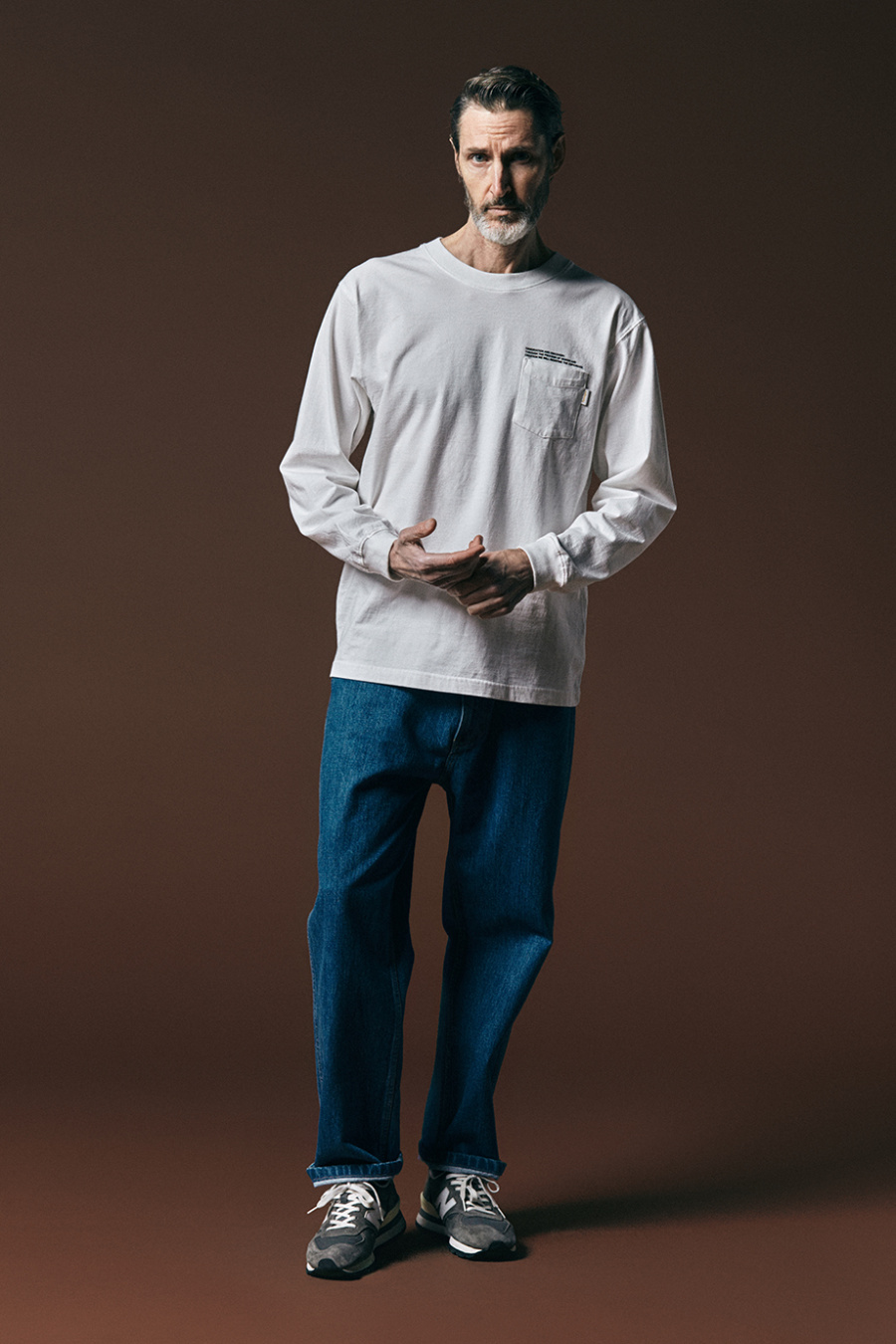 에스피오나지(ESPIONAGE) OG Logo Pocket L/S T-Shirts Black