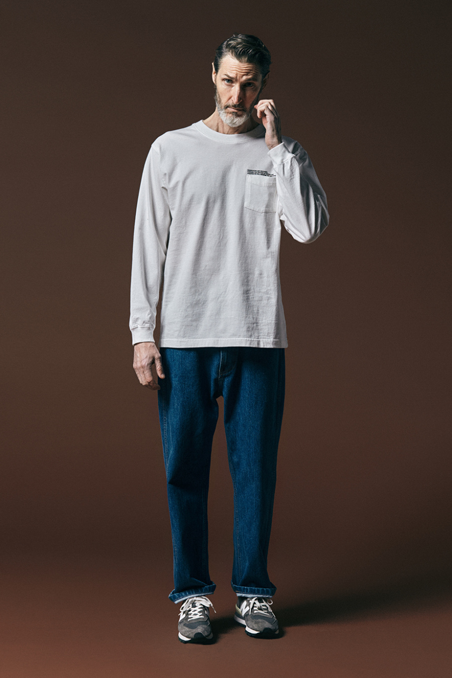 에스피오나지(ESPIONAGE) OG Logo Pocket L/S T-Shirts Black