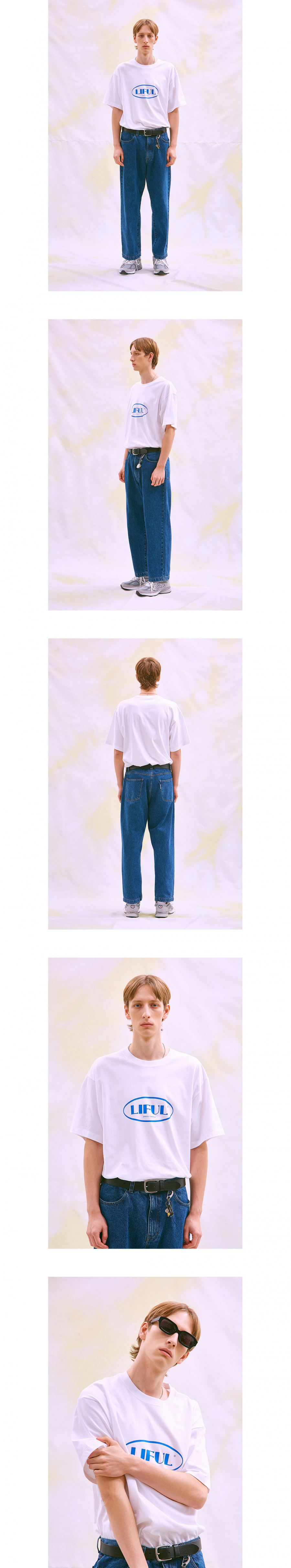 라이풀(LIFUL) OVAL LOGO TEE snow white
