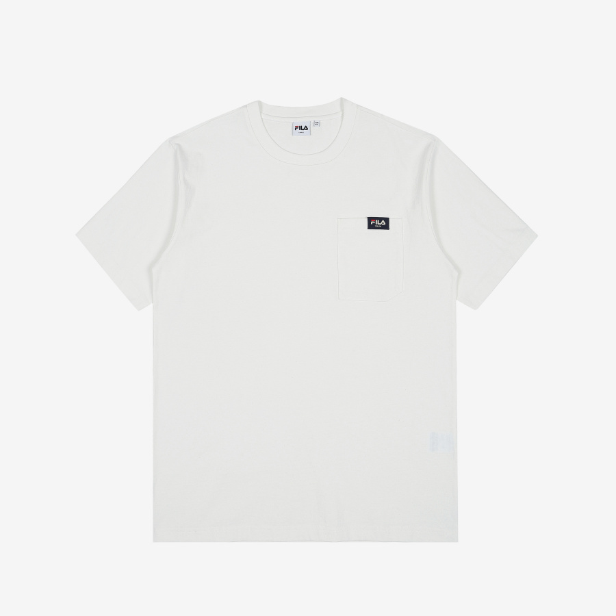 휠라(FILA) 스몰리니어 포켓 루즈핏 반팔티셔츠(FE2RSB5106XOWH)