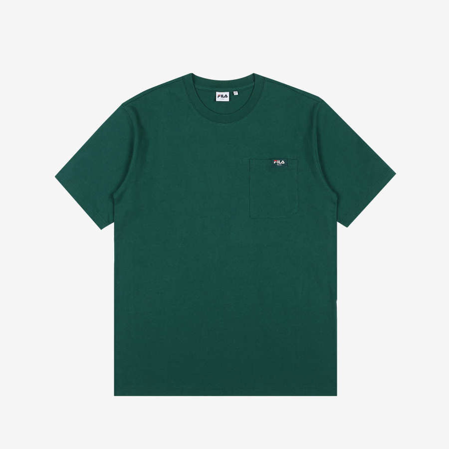 휠라(FILA) 스몰리니어 포켓 루즈핏 반팔티셔츠(FE2RSB5106XDGR)