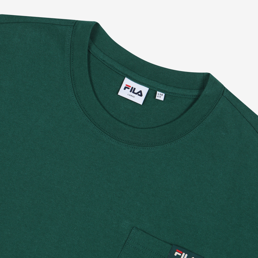 휠라(FILA) 스몰리니어 포켓 루즈핏 반팔티셔츠(FE2RSB5106XDGR)